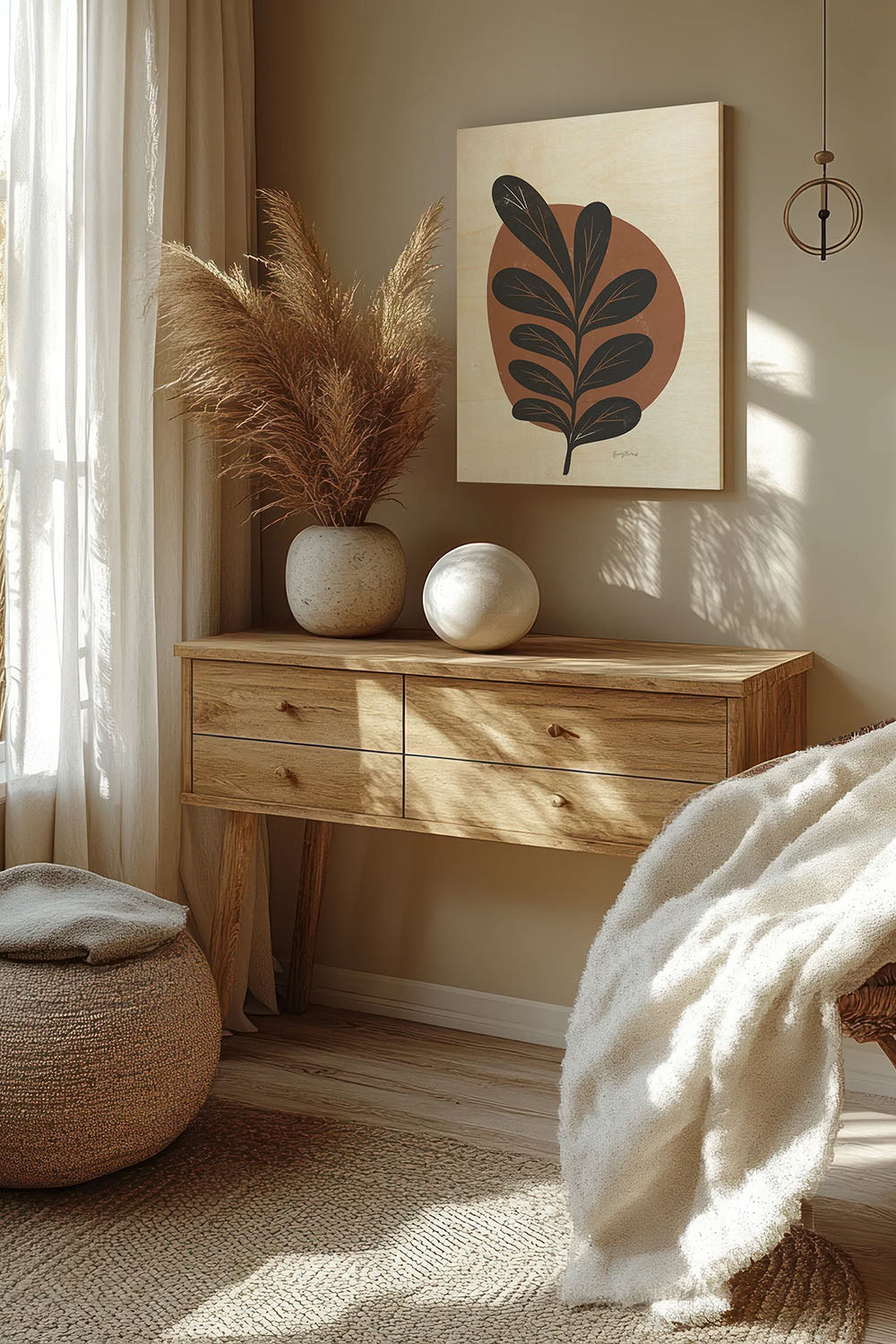 Mid Century Modern III Terracotta Crop Print - Oakavia