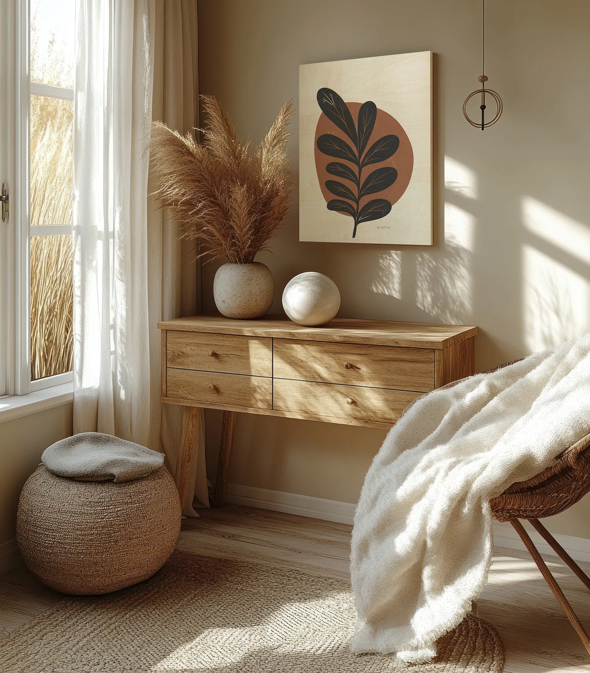 Mid Century Modern III Terracotta Crop Print - Oakavia