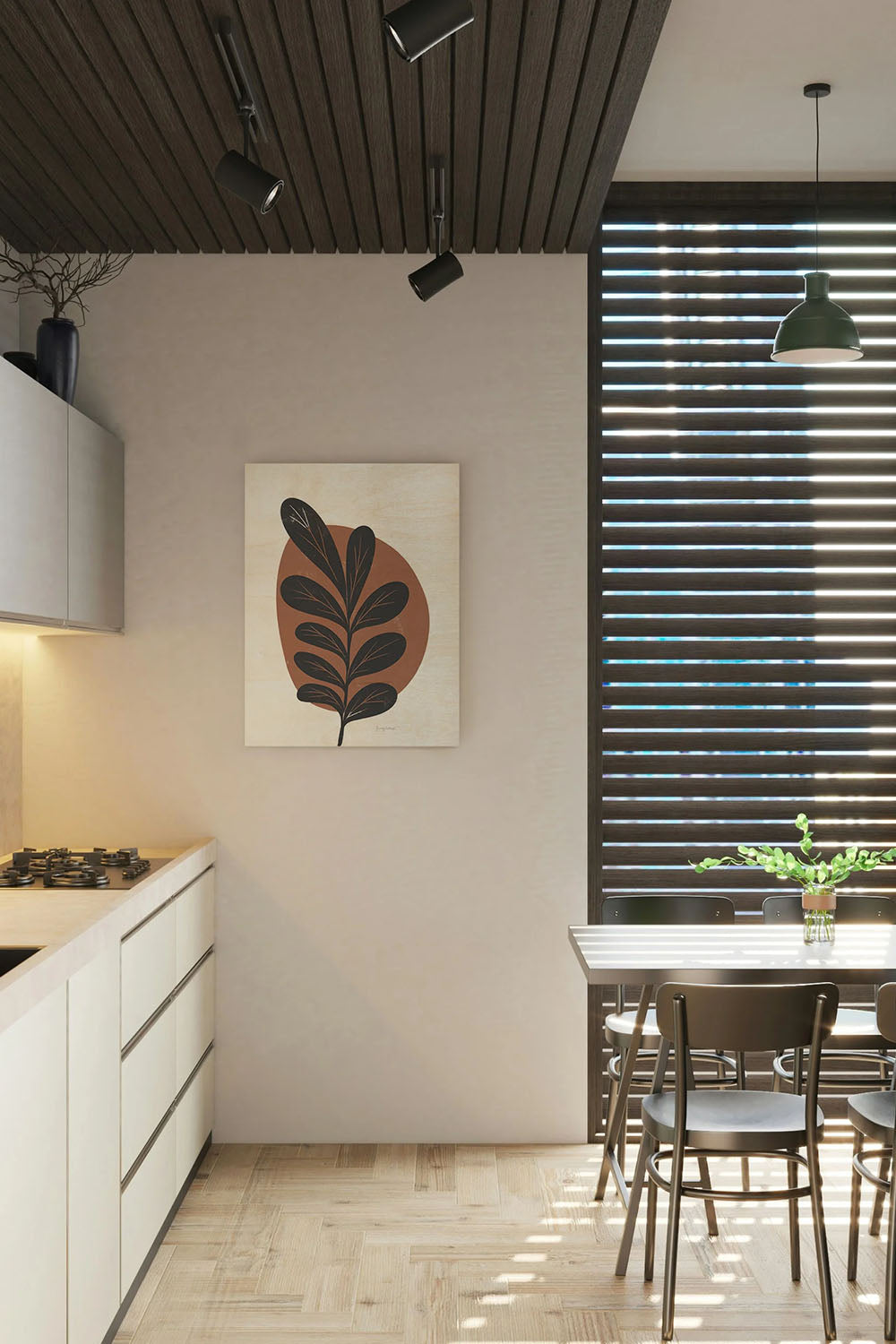 Mid Century Modern III Terracotta Crop Print - Oakavia
