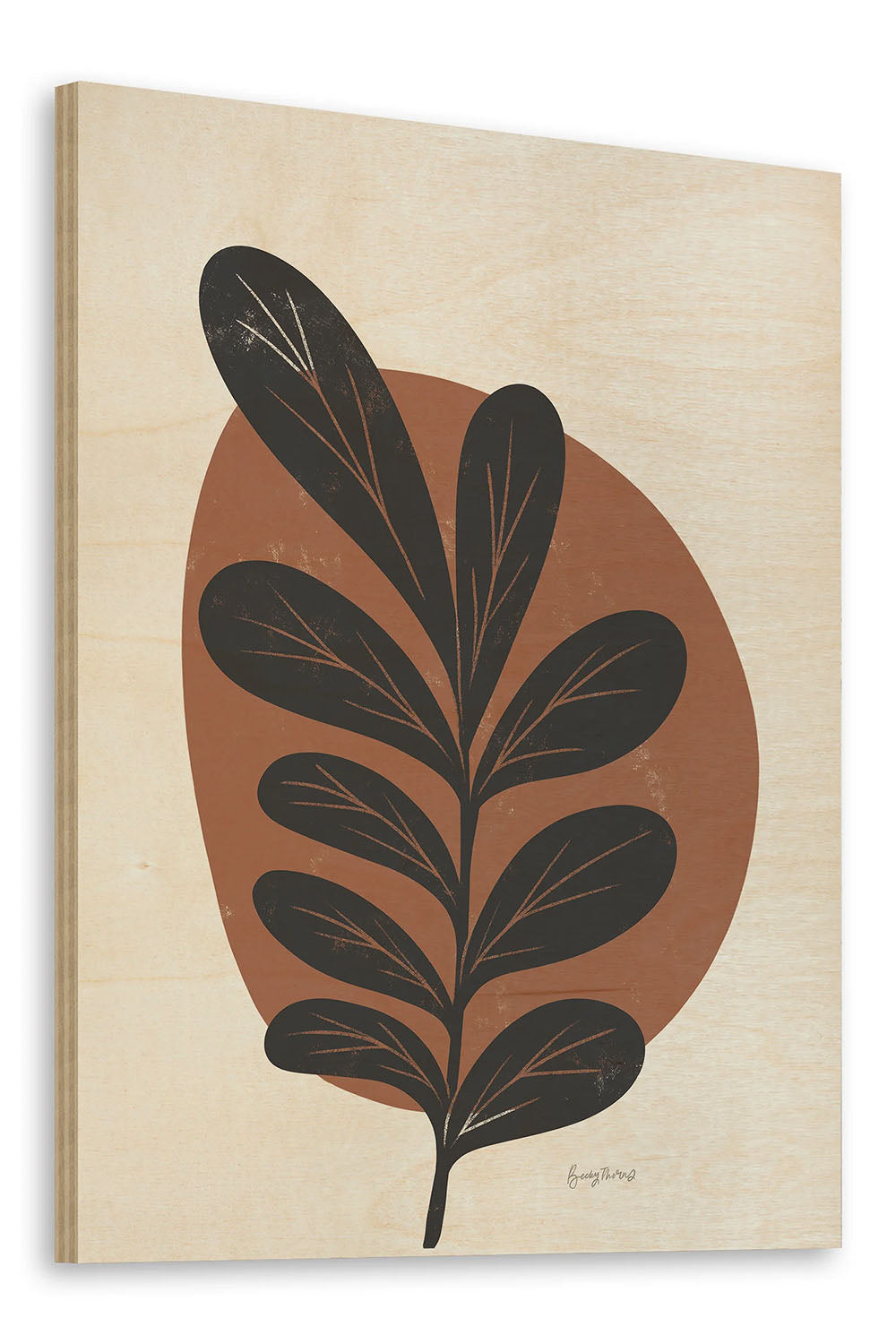 Mid Century Modern III Terracotta Crop Print - Oakavia