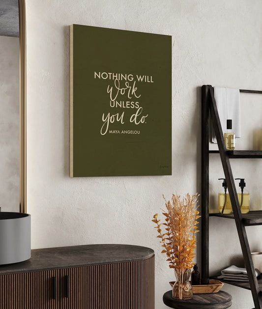 Words of Wisdom II Green Crop Print - Oakavia