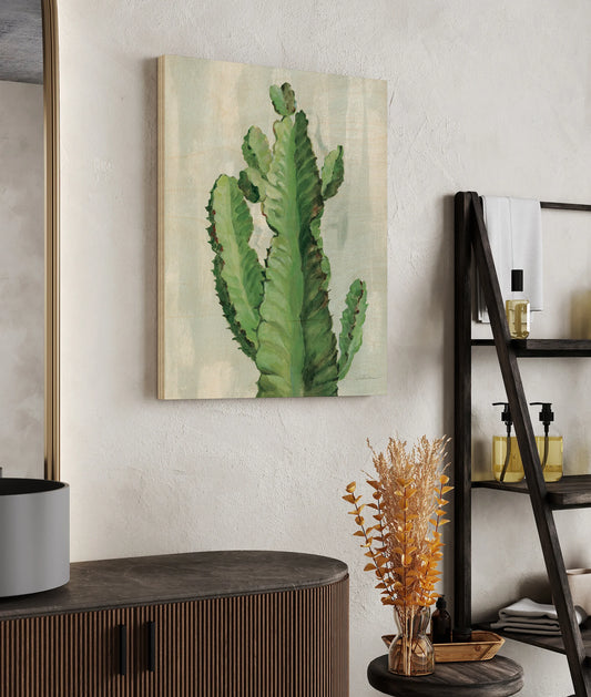 Front Yard Cactus II Slate Print - Oakavia