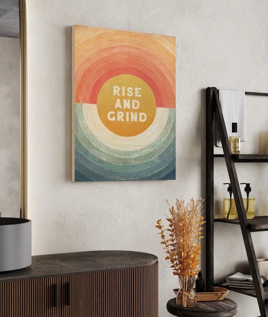 Retro Vibes Rise and Grind Print - Oakavia