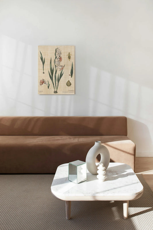 Gladiola Chart Linen Print - Oakavia