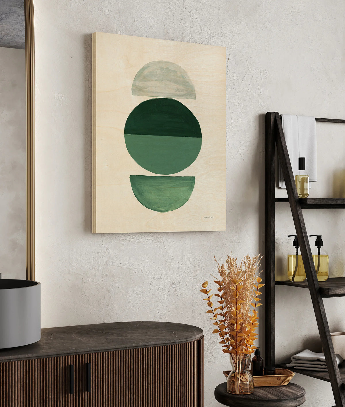In Between I Green Print - Oakavia