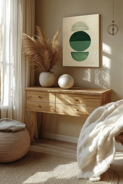 In Between I Green Print - Oakavia