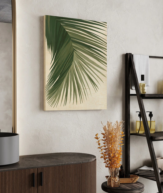 Retro Big Leaf II Green Print - Oakavia