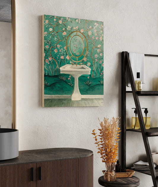 Chinoiserie Bath I Print - Oakavia