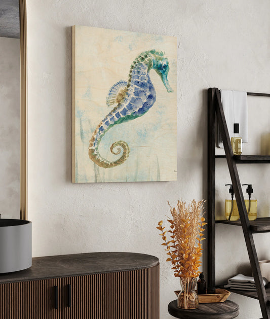 Undersea Seahorse Swimming II Print - Oakavia