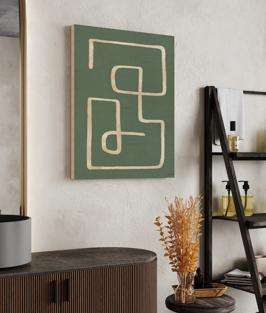 Abstract Squiggle IV Desert Dark Print - Oakavia