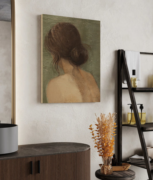 Thoughtful II Neutral Crop Print - Oakavia