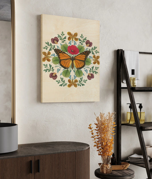 Butterfly Mandala I Vertical Print - Oakavia