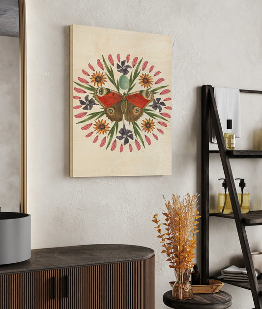 Butterfly Mandala II Vertical Print - Oakavia