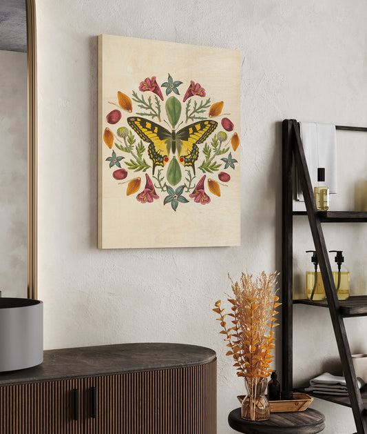 Butterfly Mandala III Vertical Print - Oakavia