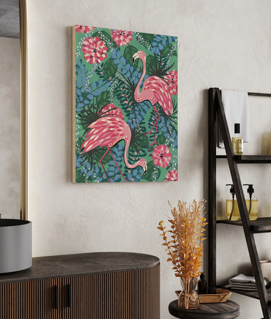 Maximalist Flamingos Print - Oakavia