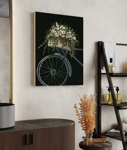 Vintage Bicycle with Florals Print - Oakavia