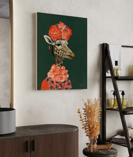 Mrs Regal Giraffe Portrait Print - Oakavia