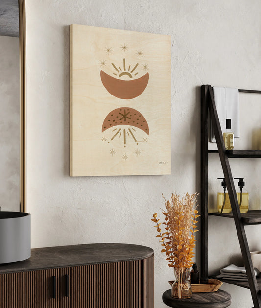 Serene Moon and Sun Beams Print - Oakavia