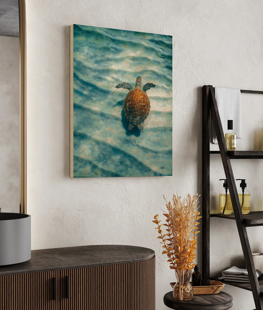 Sandbar Sea Turtle I Print - Oakavia