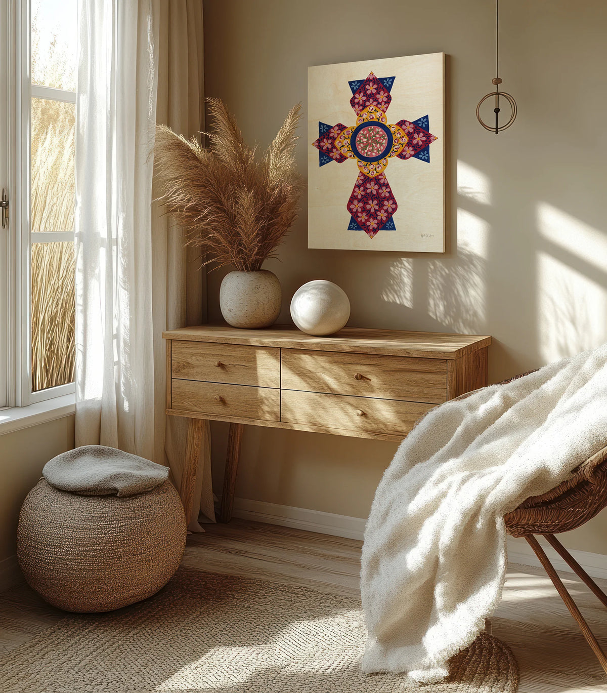 Blooming Cross I Print - Oakavia