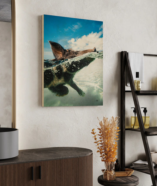 Swimming Pig Print - Oakavia