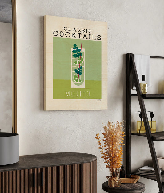 Classic Cocktails Mojito Poster Print - Oakavia