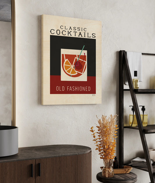 Classic Cocktails Old Fashioned Poster Print - Oakavia