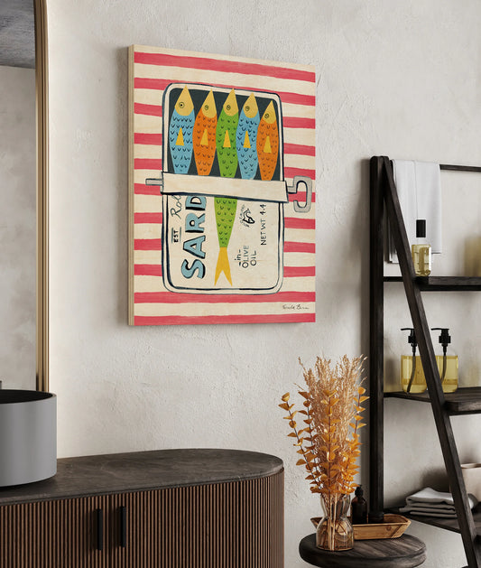 Sardine Tin I Red Print - Oakavia