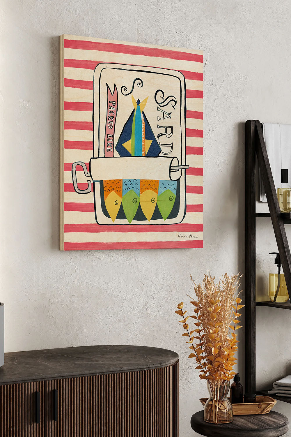 Sardine Tin II Red Print - Oakavia