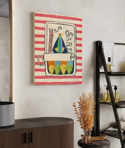 Sardine Tin II Red Print - Oakavia