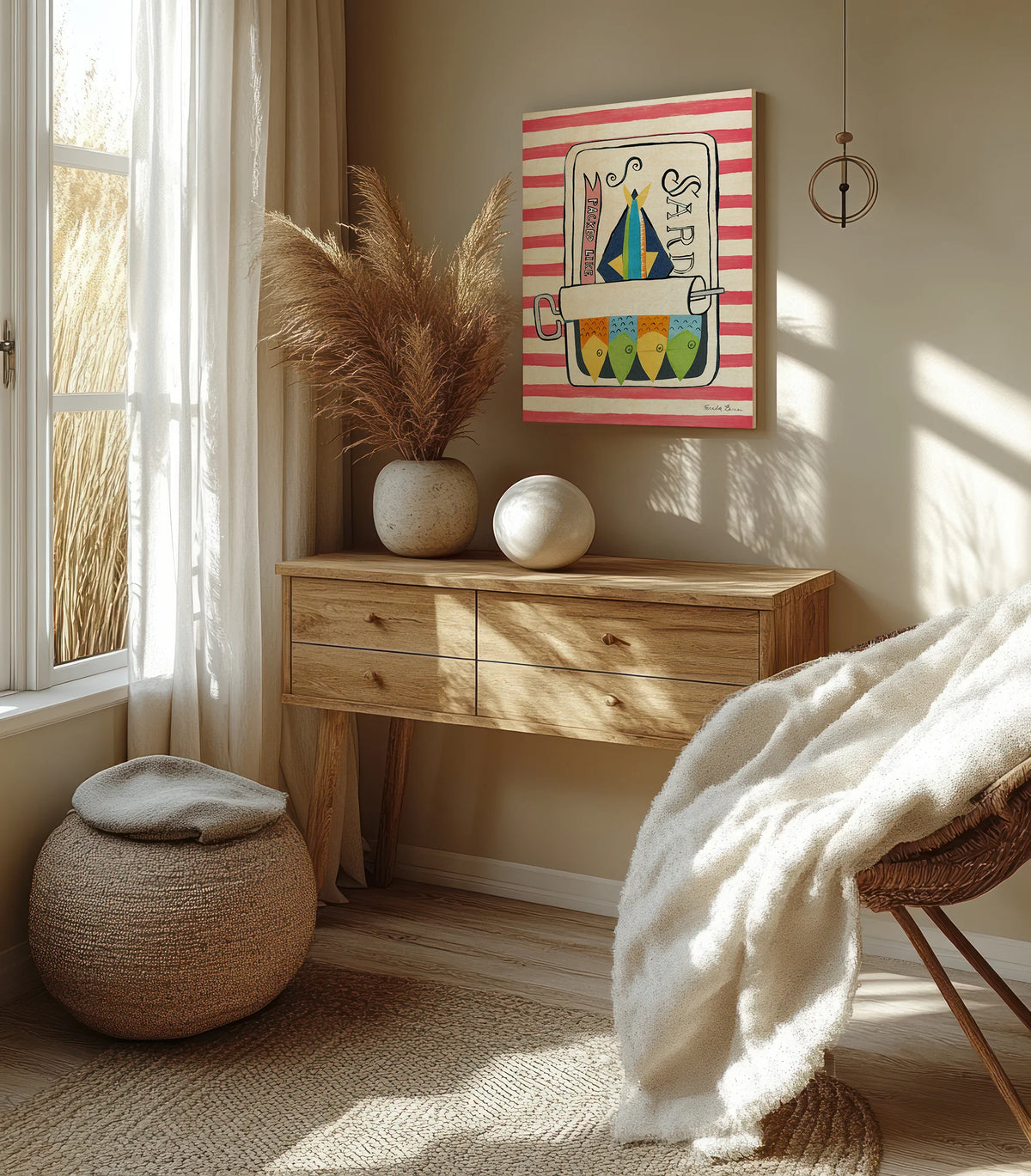 Sardine Tin II Red Print - Oakavia