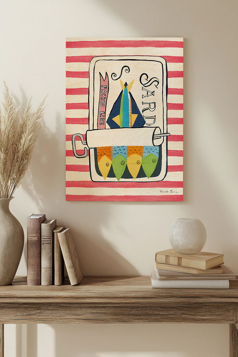 Sardine Tin II Red Print - Oakavia