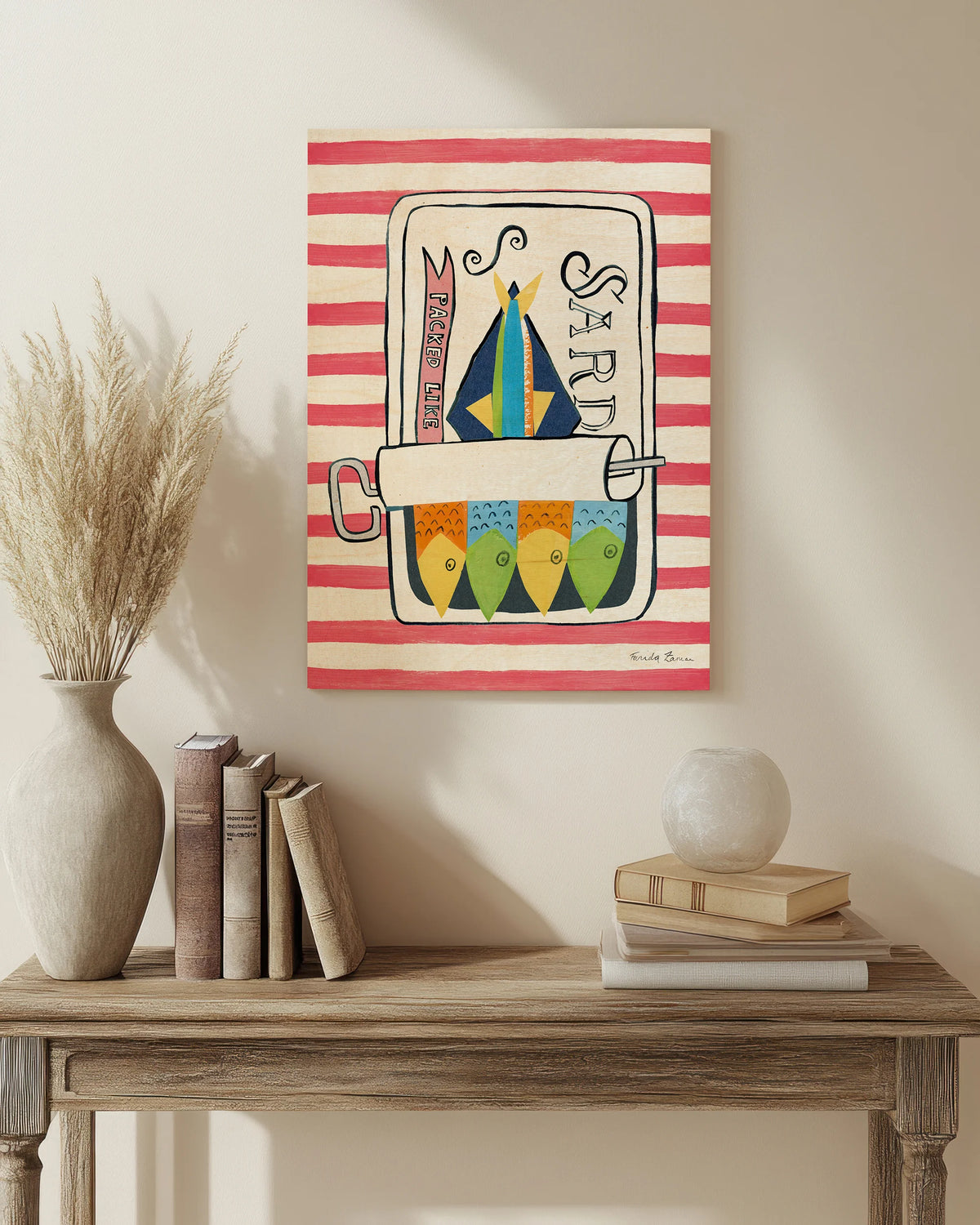 Sardine Tin II Red Print - Oakavia