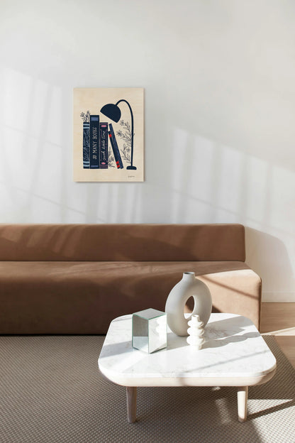 Bookish Blue I Print - Oakavia