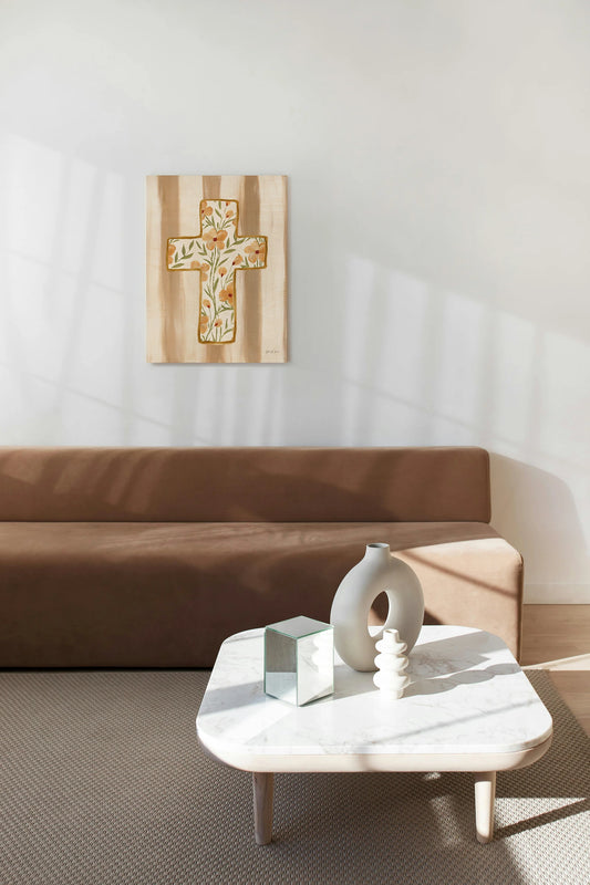 Floral Cross I Print - Oakavia