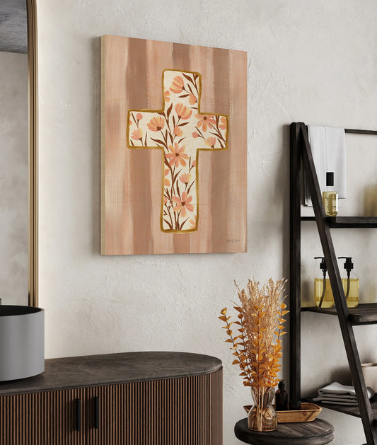 Floral Cross IV Print - Oakavia