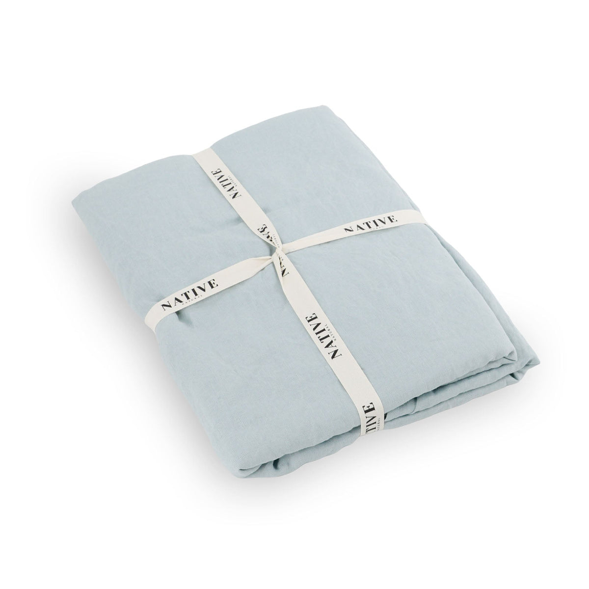 Aqua Super King 100% Linen Fitted Sheet (180x200cm)