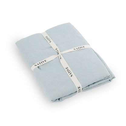 Aqua Super King 100% Linen Fitted Sheet (180x200cm)