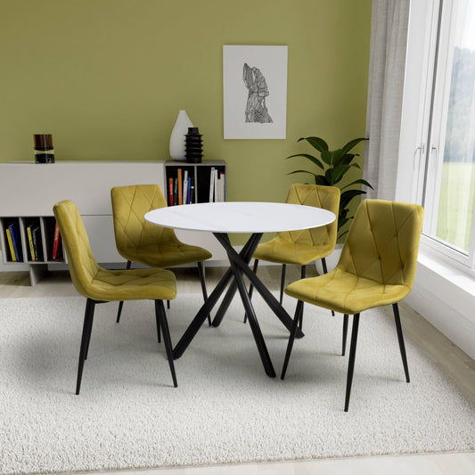 Avesta White Round Dining Table
