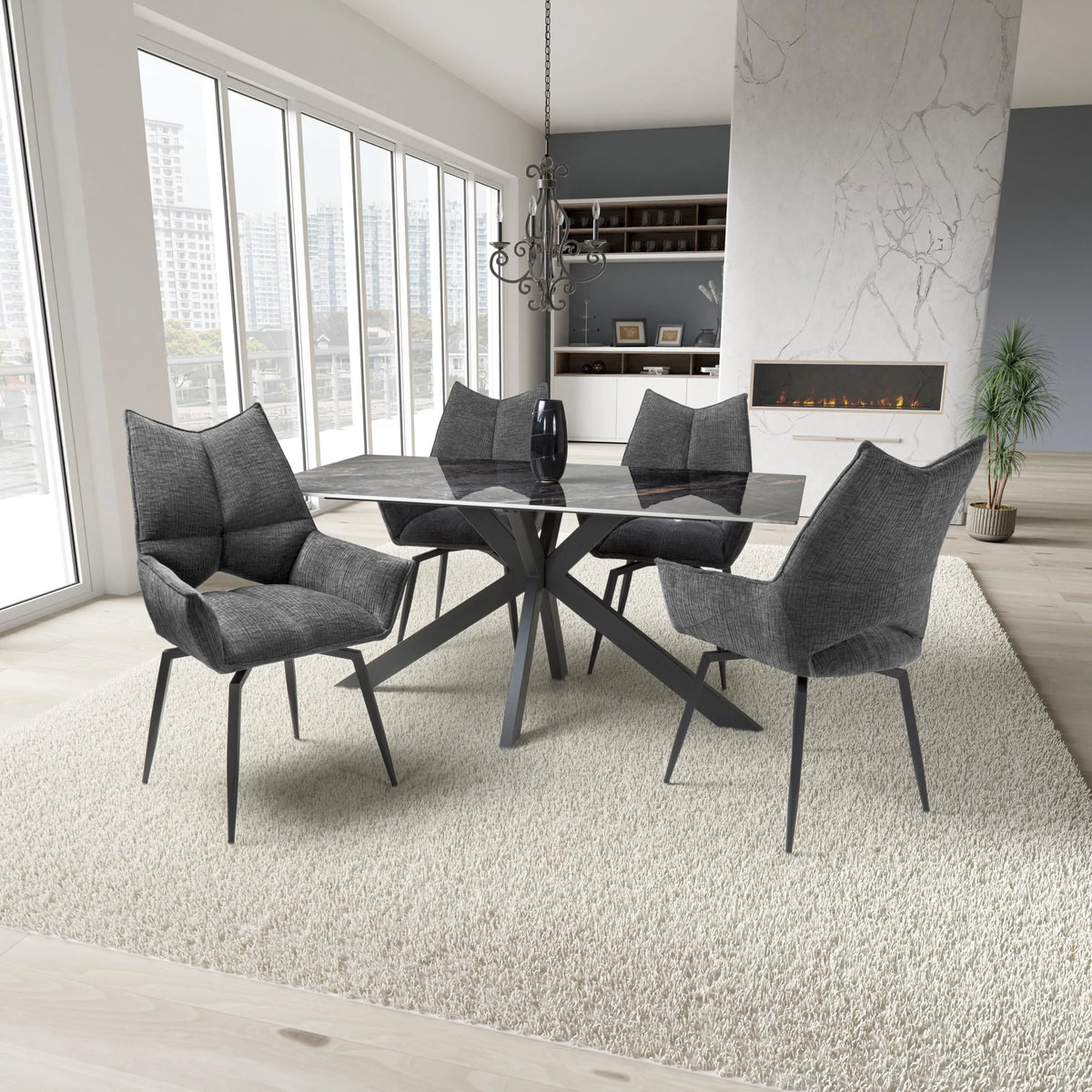Tokyo Large 1.8m Ceramic Grey Dining Table - product image