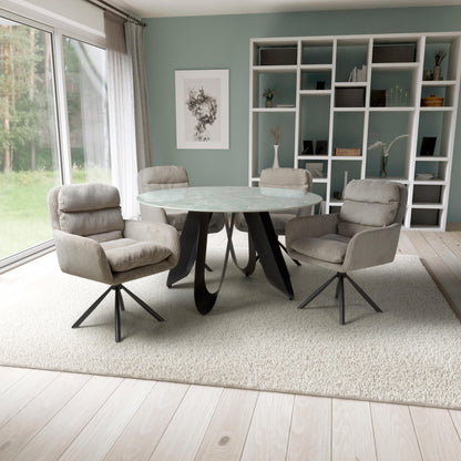 Osaka Round Green Dining Table