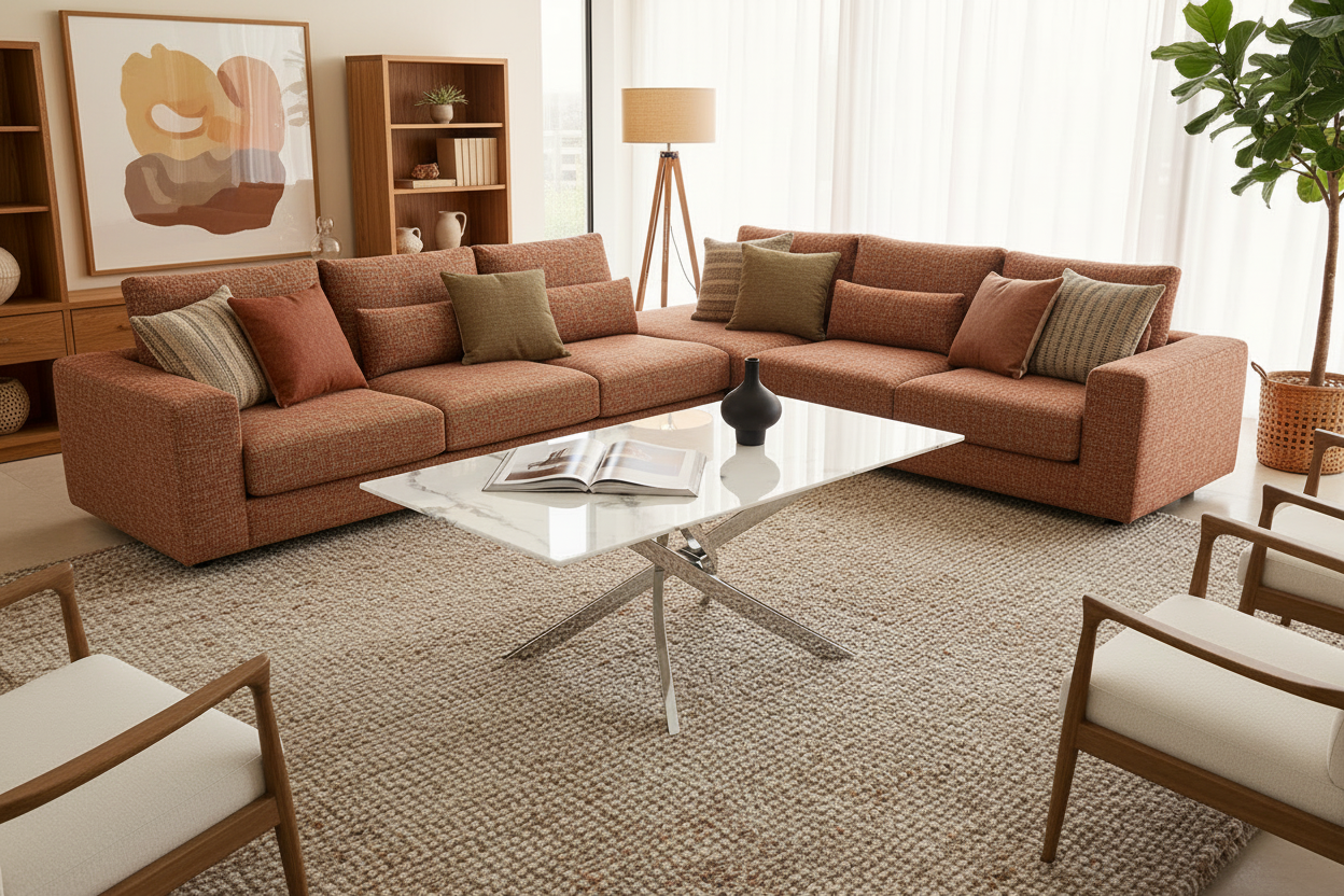 Astoria White/Chrome Coffee Table