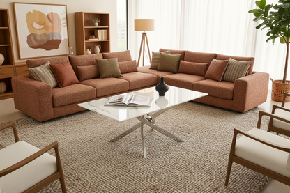 Astoria White/Chrome Coffee Table
