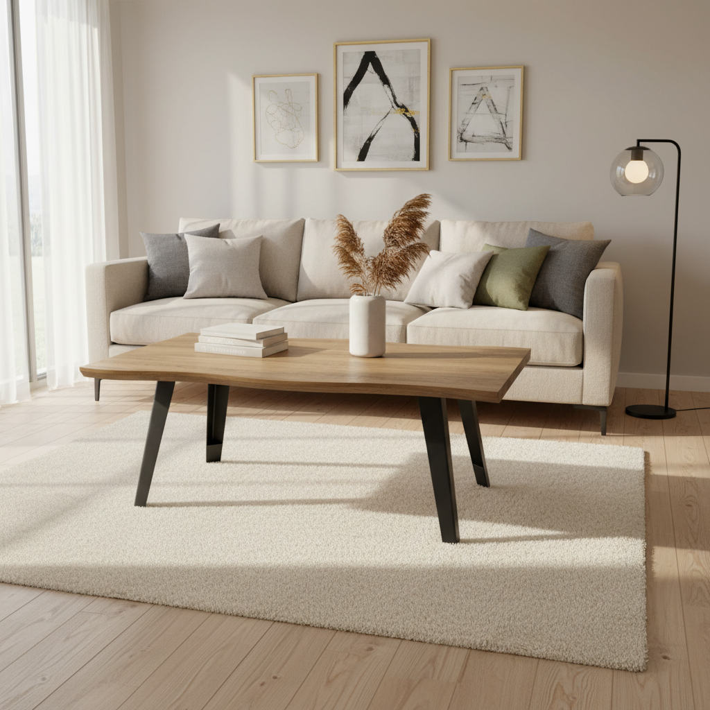 Nassau Natural Curved Coffee Table