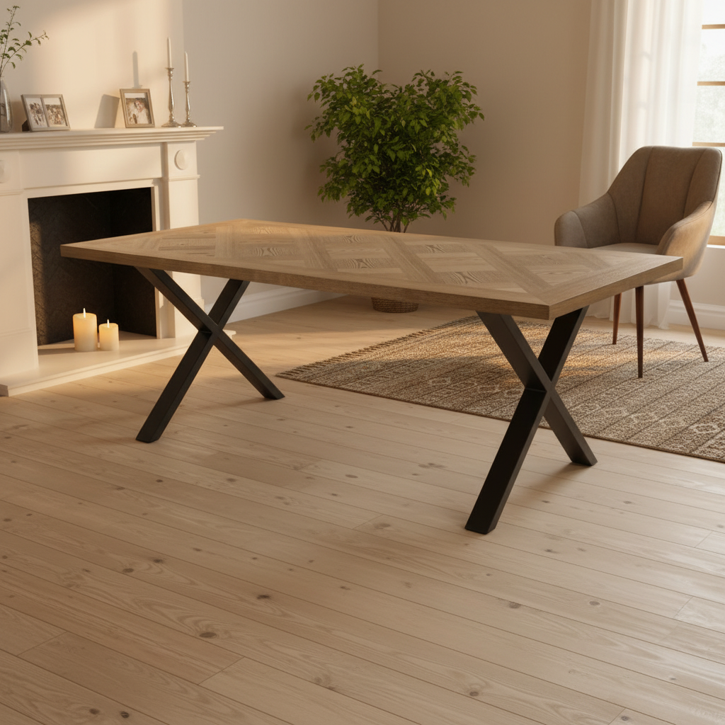Ankara Oak Parquet Medium 1.6m Dining Table