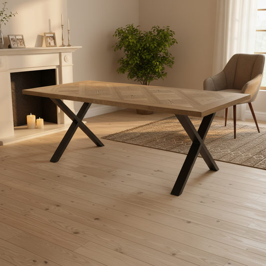 Ankara Oak Parquet Medium 1.6m Dining Table