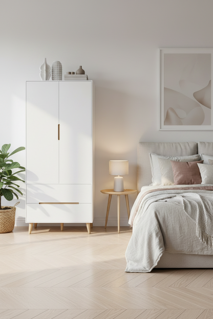 Alicia 2 Door Wardrobe White