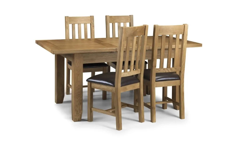 Astoria extending dining table with dining chairs