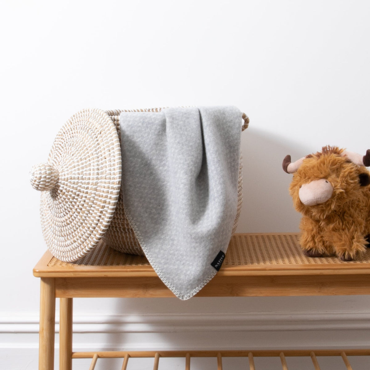 Hoop Baby Grey Wool Blanket