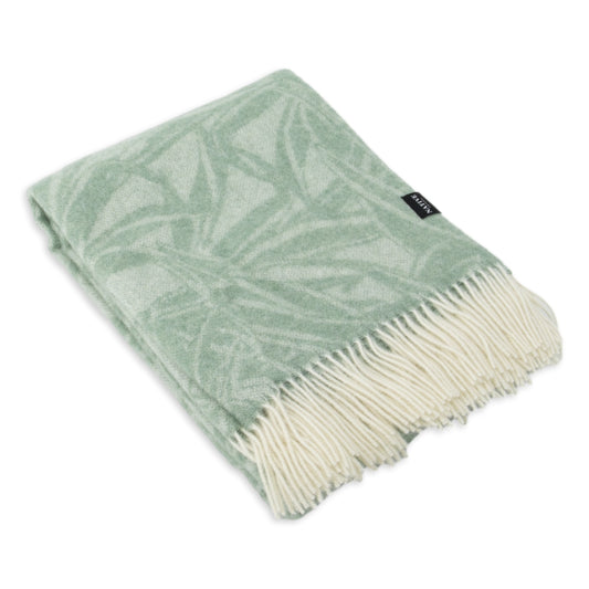 Leafy Green Wool Blanket
